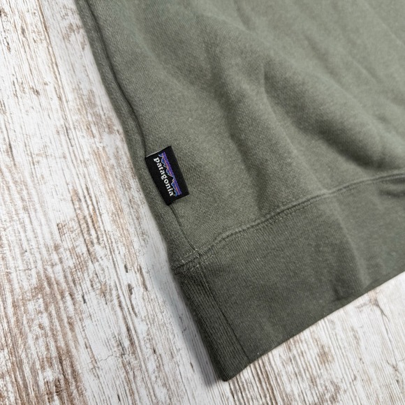 PATAGONIA Ridge Rise Stripe Uprisal‎ Crew Sweatshirt Sleet Green Women Sz S - Picture 4 of 9